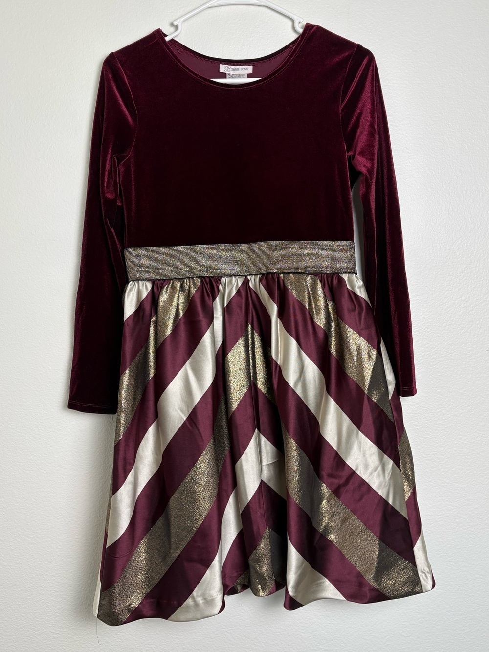 Bonnie Jean Wine Burgundy Girls' Formal Dress Size 16